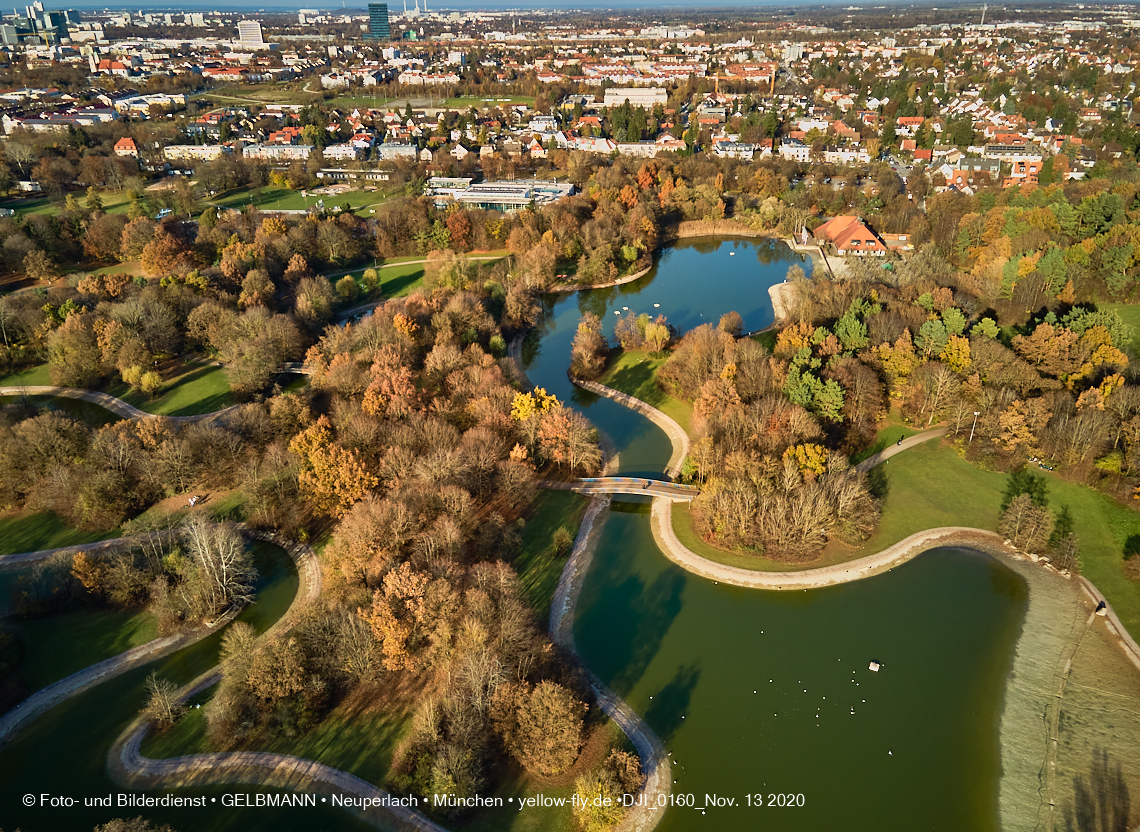 13.11.2020 - der Ostpark mit See und Biergarten in Neuperlach